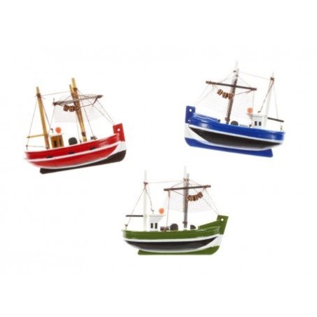 Imanes Barcos de Pesca Colores Decoración