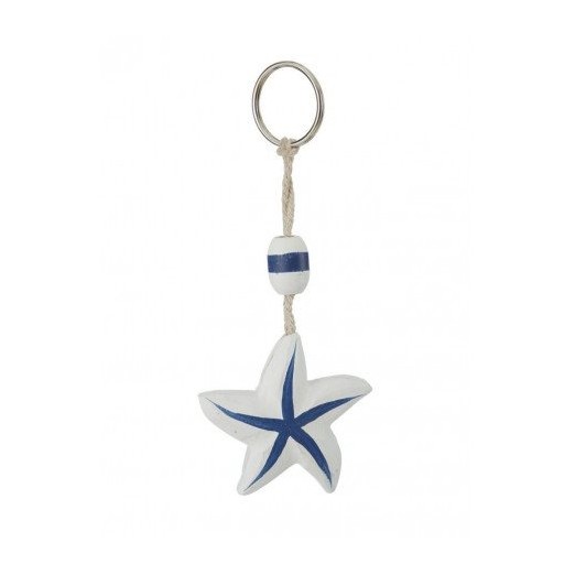 Llavero Estrella de Mar Blanca y Azul