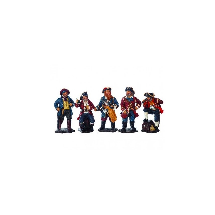 Figuras Cinco Piratas Decoración