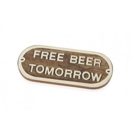 Placa Decorativa Free Beer Tomorrow