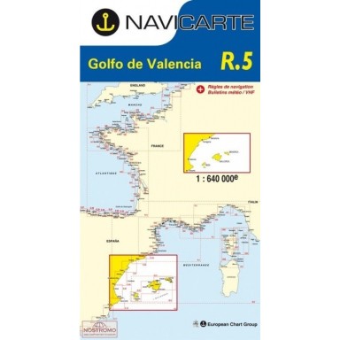 Carta Náutica Navicarte R5 Barcelona Alicante Baleares