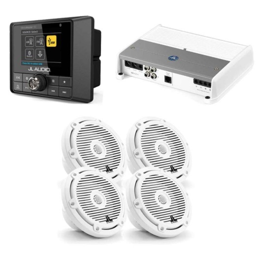 Pack Audio JL Audio Mediamaster MM50 Con AMP400-4 y Altavoces M3-650X