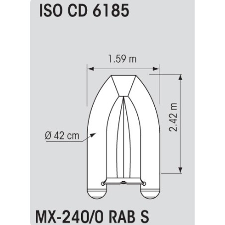 Neumática Plastimo Semirrígida Aluminio MX 240 0 RAB S