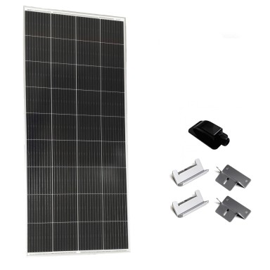 Kit Solar 180W Blugy Monocristalino Rígido con Pasacables y Soportes