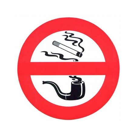Pictograma adhesivo Prohibido Fumar 9,5 cm negro/rojo/blanco - RETIF