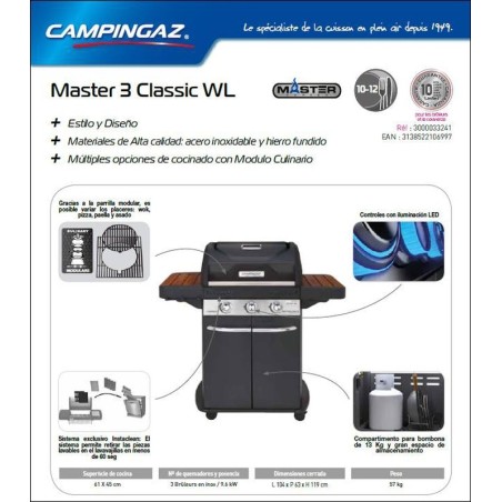 Barbacoa Campingaz Master 3 Series WLD