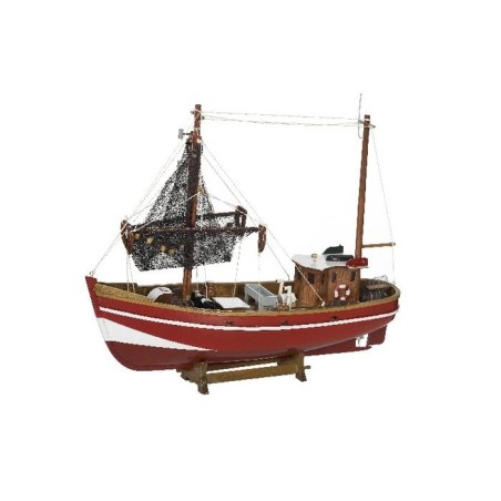 Barco De Pesca Antiguo Rojo
