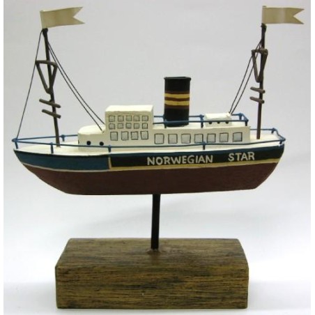 Barco Noruego Vapor Decoración Náutica